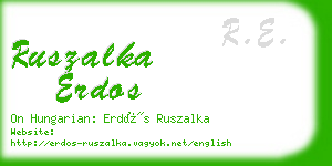 ruszalka erdos business card